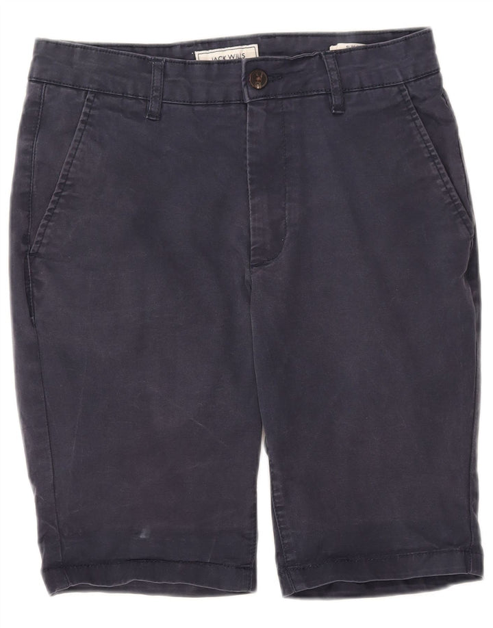 JACK WILLS Womens Chino Shorts W28 Medium Navy Blue Cotton