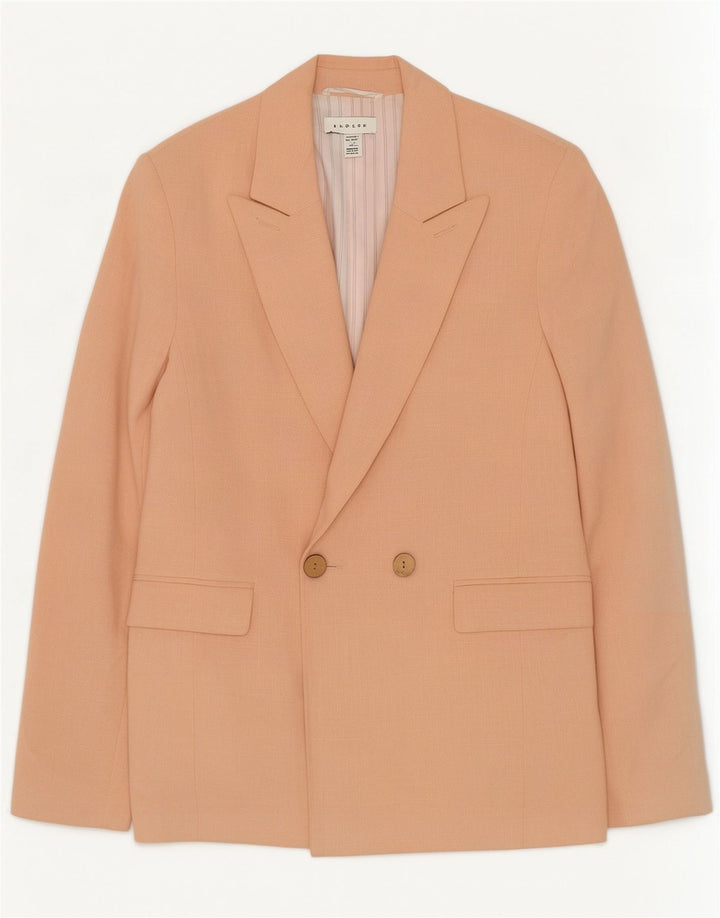 Jachetă Topshop pentru femei la dublu piept, UK 10, mic, roz, viscoză