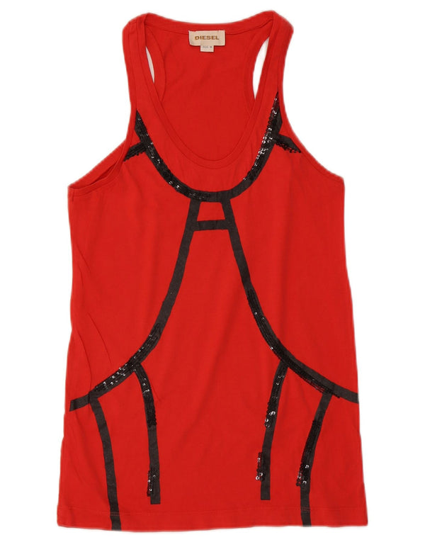 Vestă Diesel pentru femei UK 12 Medium Red Colorblock
