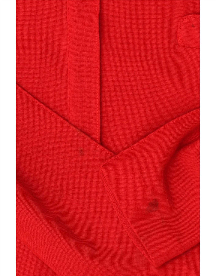 Rochie vintage pentru femei cu mâneci lungi UK 14 Medium Red