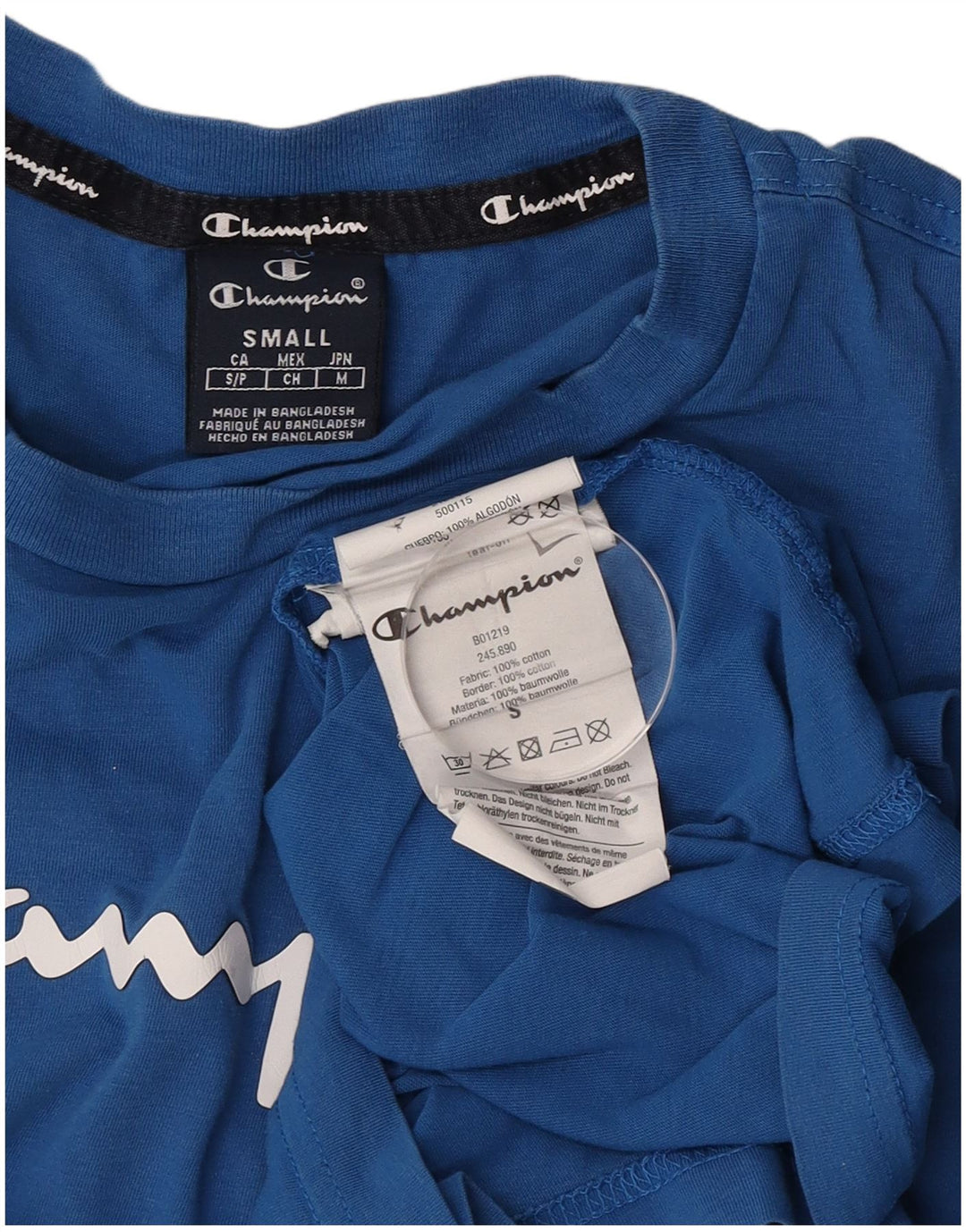 Tricou grafic pentru bărbați Champion Top mic, albastru, bumbac