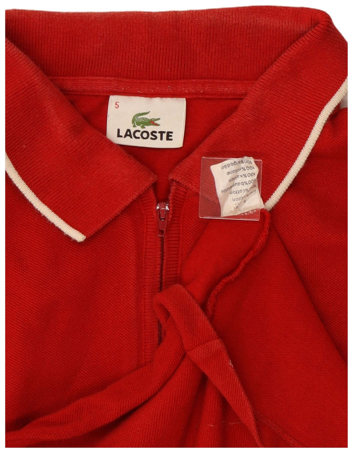 Tricou polo pentru bărbați LACOSTE Mărimea 5 Bumbac roșu mare