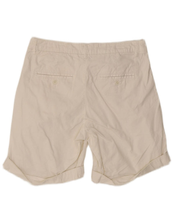 Pantaloni scurti chino Benetton pentru femei UK 10 Small W30 Bumbac alb