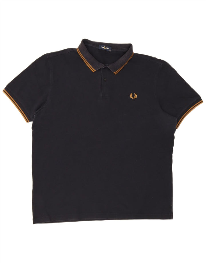 Cămașă polo pentru bărbați Fred Perry XL, bumbac, albastru bleumarin