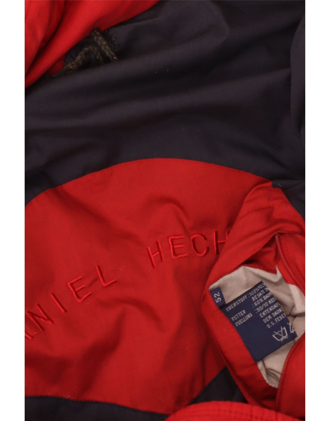 Daniel Hechter Mens Padded Jacket IT 52 XL Red Colourblock Polyamide