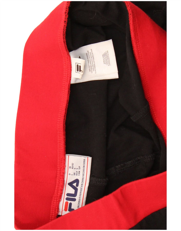 Leggings cu grafic pentru femei Fila UK 8 Small Black Bumbac