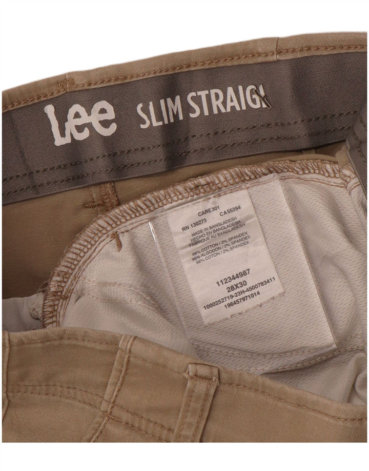 Pantaloni chino slim drept LEE pentru femei W28 L30 bumbac bej