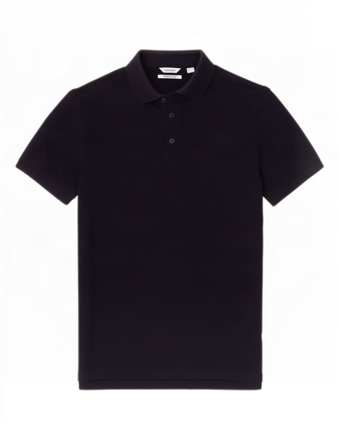 Cămașă polo Calvin Klein pentru bărbați, bumbac albastru bleumarin mediu