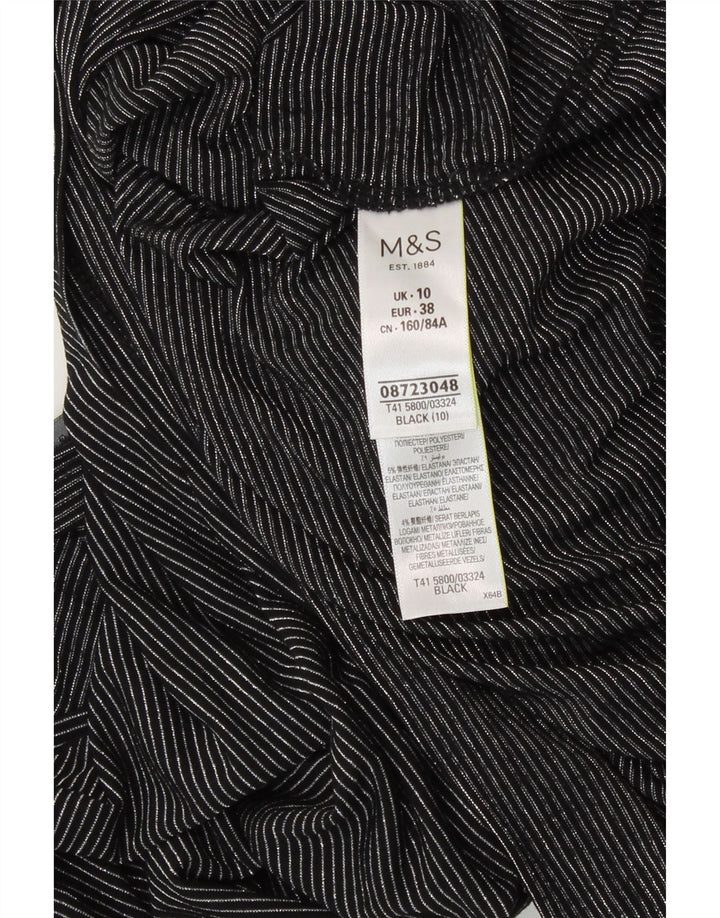 Tricou supradimensionat pentru femei Marks & Spencer Top UK 10 Small Black Striped