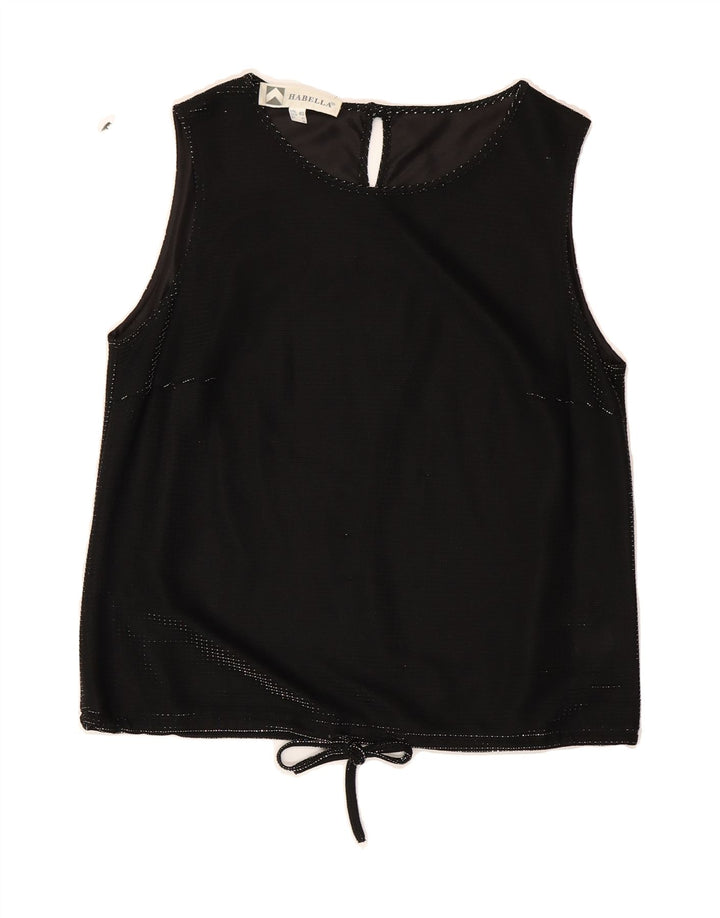 HABELLA Womens Sleeveless Blouse Top IT 46 Large Black Viscose Vintage Habella and Second-Hand Habella from Messina Hembry 