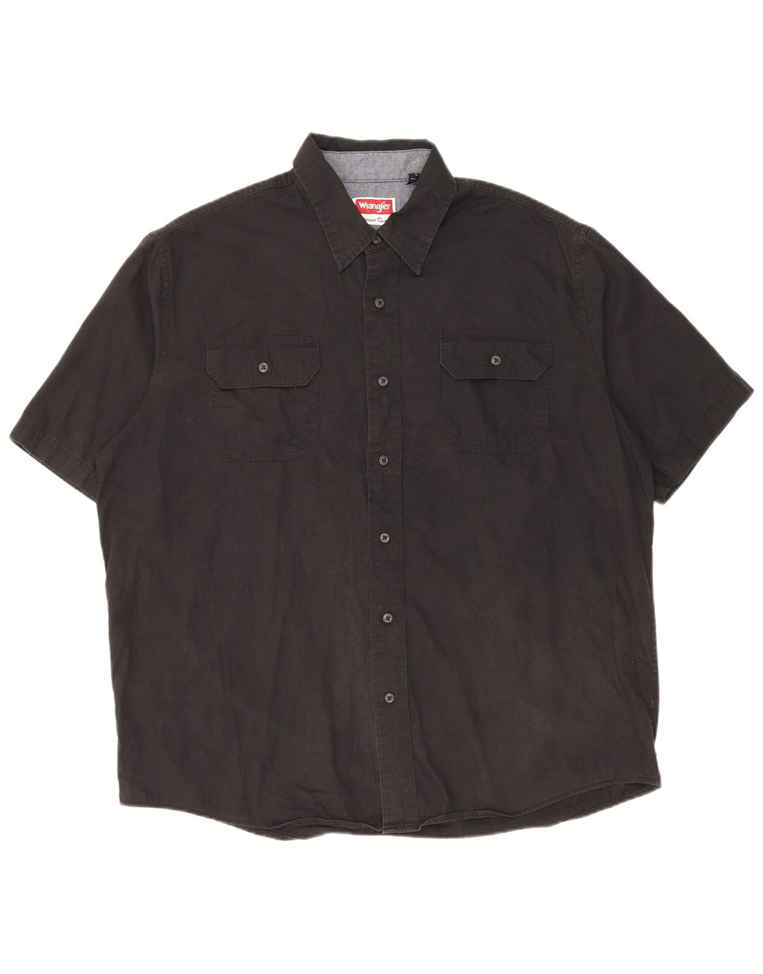 Cămașă cu mânecă scurtă pentru bărbați Wrangler, bumbac negru mare