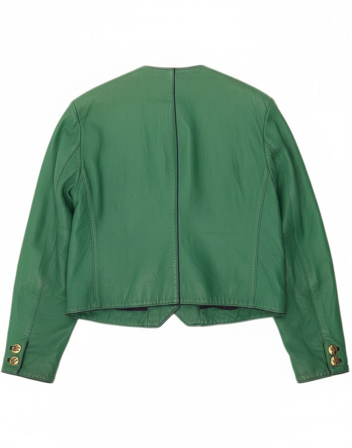 Jachetă Vintage pentru femei Crop 4 Button EU 42 Large Green
