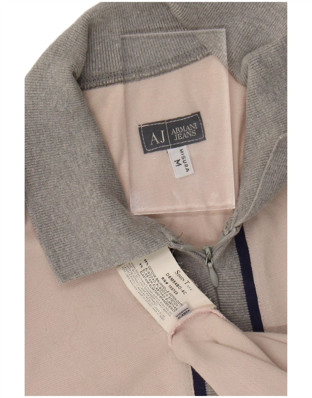 ARMANI JEANS Tricou Polo Barbati Bumbac Roz Mediu