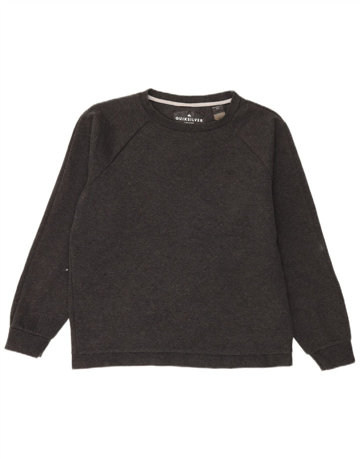 Pulover Quiksilver pentru bărbați, poliester cu pături, gri mediu