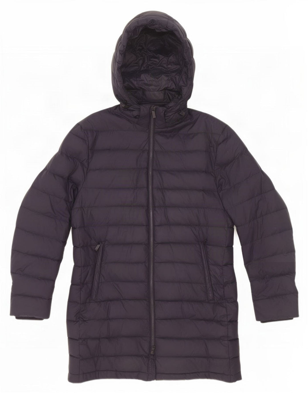 Palton căptușit cu glugă Massimo Dutti pentru femei UK 14 Medium Bleumarin