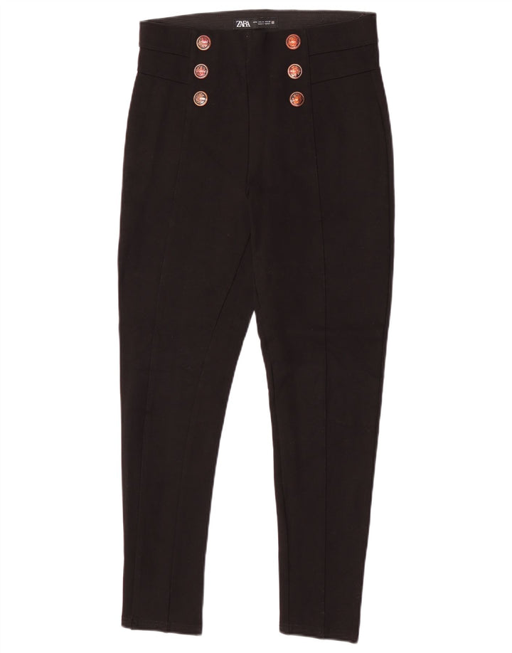 Pantaloni casual slim pentru femei Zara Mediu L28 L25 Negri