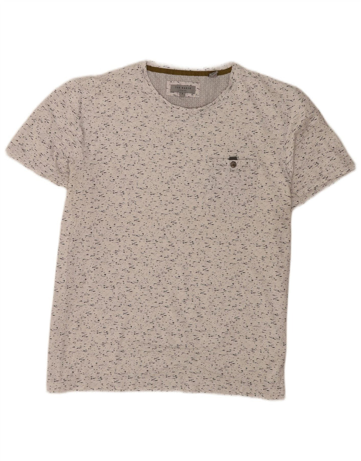 Tricou pentru bărbați Ted Baker Mărimea de sus 5 XL Bumbac cu pete albe