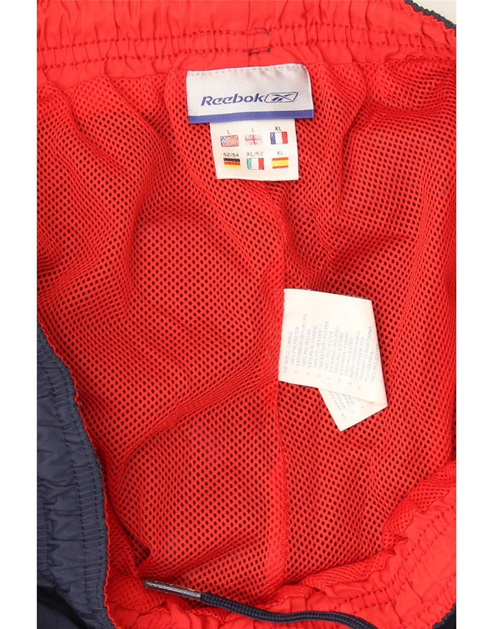Pantaloni de trening grafic Reebok pentru bărbați, mari, bleumarin, color block