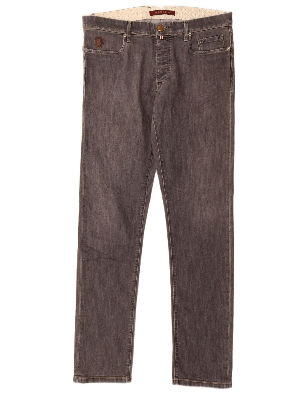 Trussardi blugi slim pentru bărbați W33 L34 bumbac gri