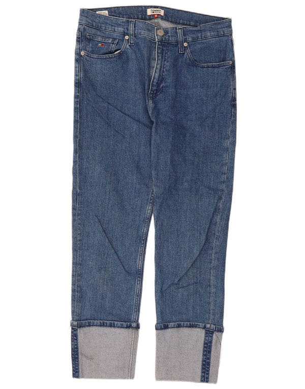 Tommy Hilfiger pentru femei Izzy, blugi tăiați, cu talie înaltă, L30 L30, bumbac albastru