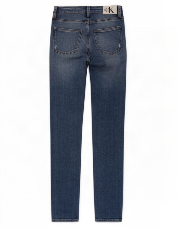 Calvin Klein blugi skinny distressed pentru femei W27 L27 bumbac albastru