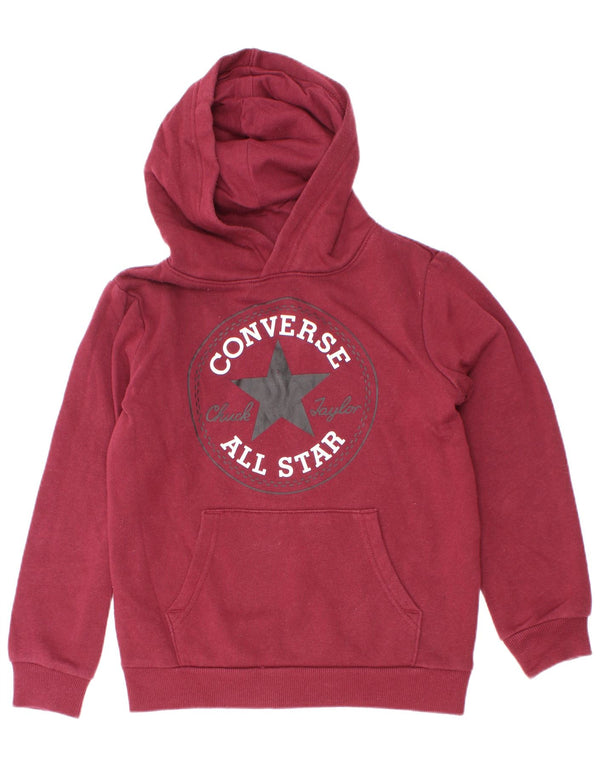 Jumper Converse Chuck Taylor Graphic pentru băieți, 6-7 ani, bumbac burgundă