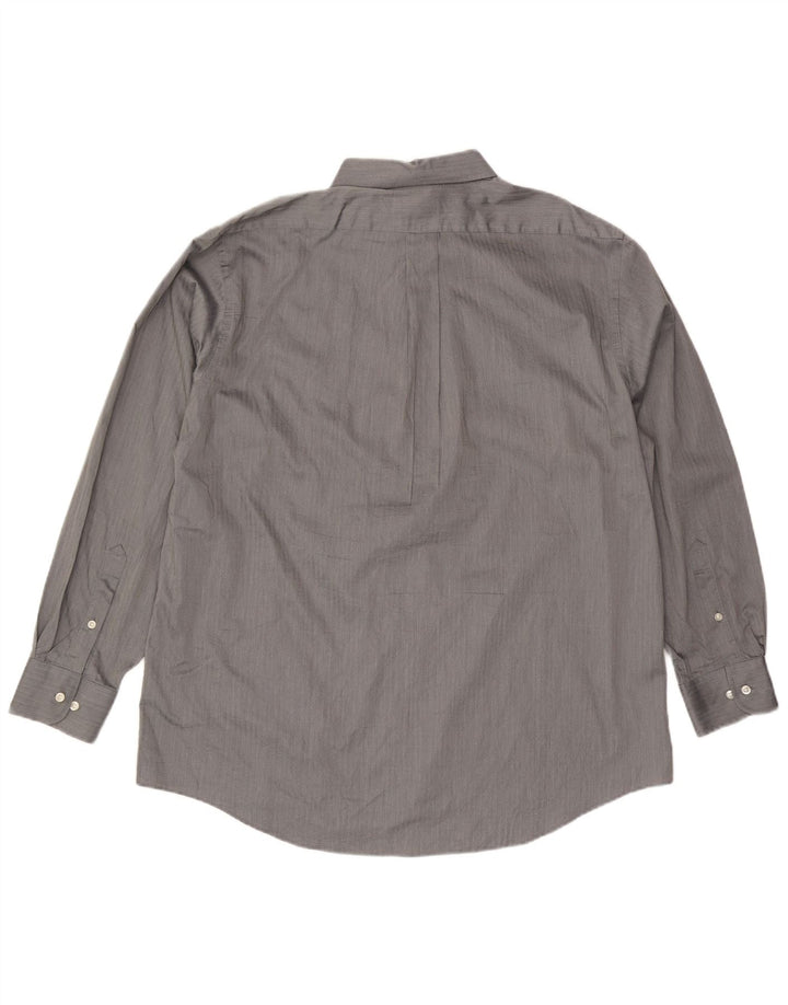 Cămașă pentru bărbați CHAPS, cu tăiere obișnuită, mărimea 17 1/2 XL, bumbac gri în formă de spină