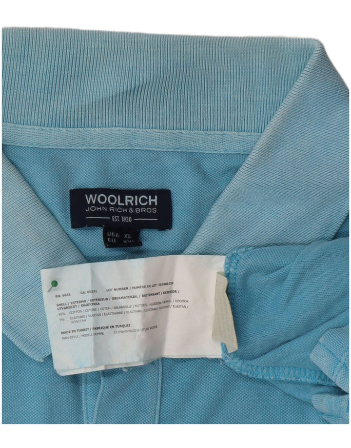 Tricou polo pentru bărbați Woolrich 2XL, bumbac albastru