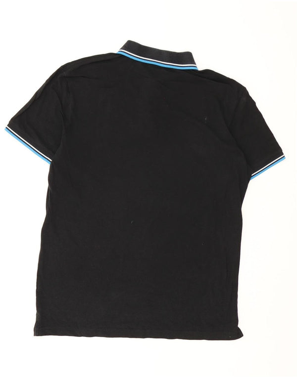 Tricou polo pentru bărbați Diadora XL, bumbac cu dungi negre