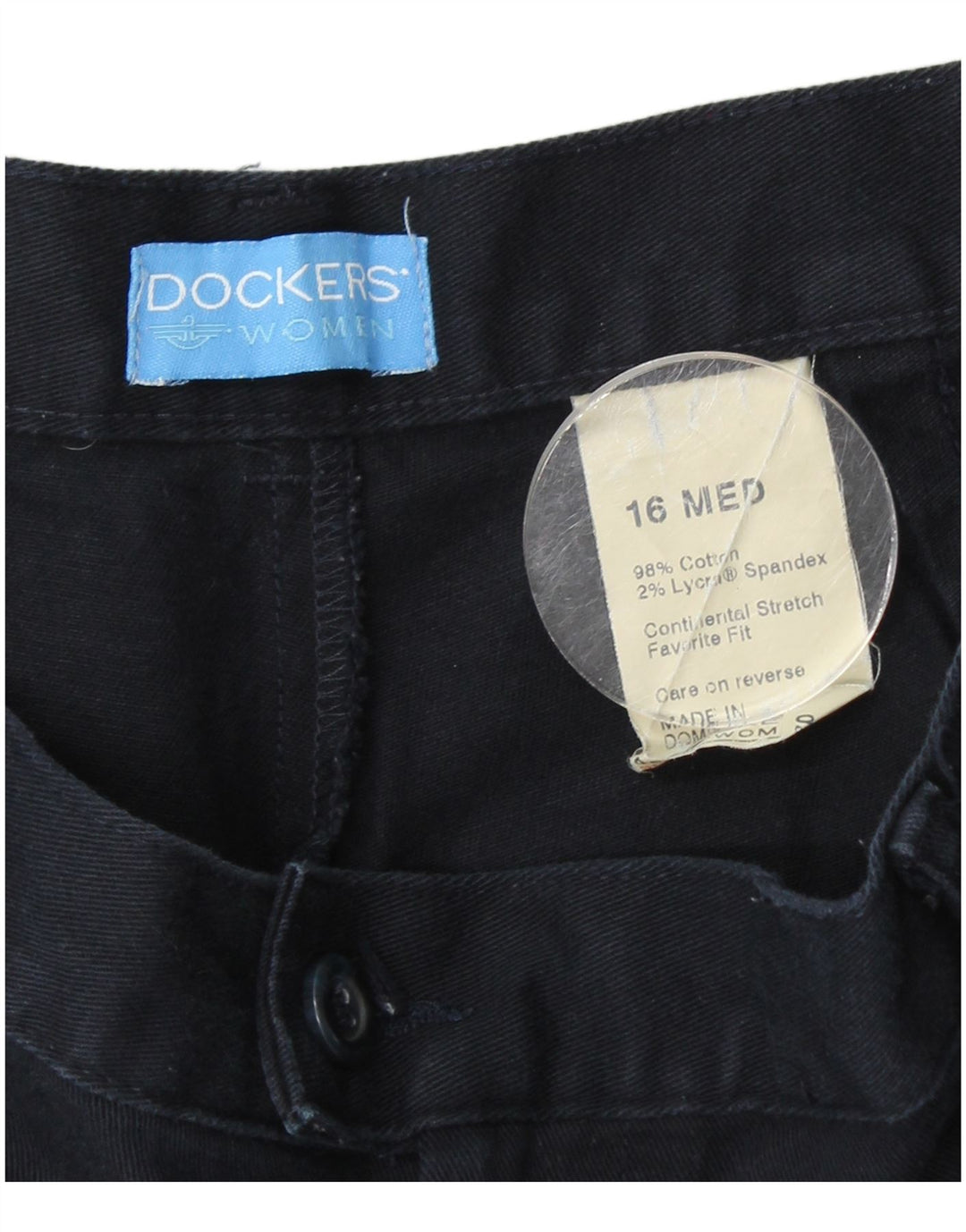 DOCKERS Pantaloni casual pentru femei cu talie înaltă US 16 2XL W34 L30 bleumarin