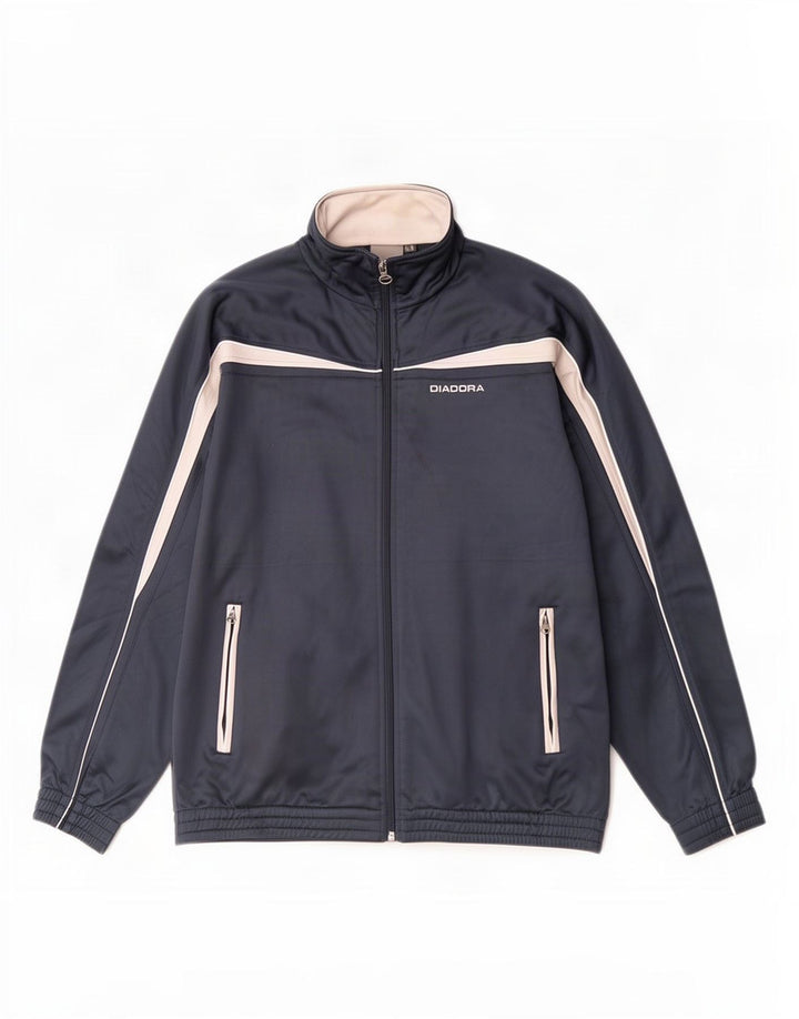 Jachetă de trening Diadora pentru bărbați UK 40 Medium Bleumarin Colorblock