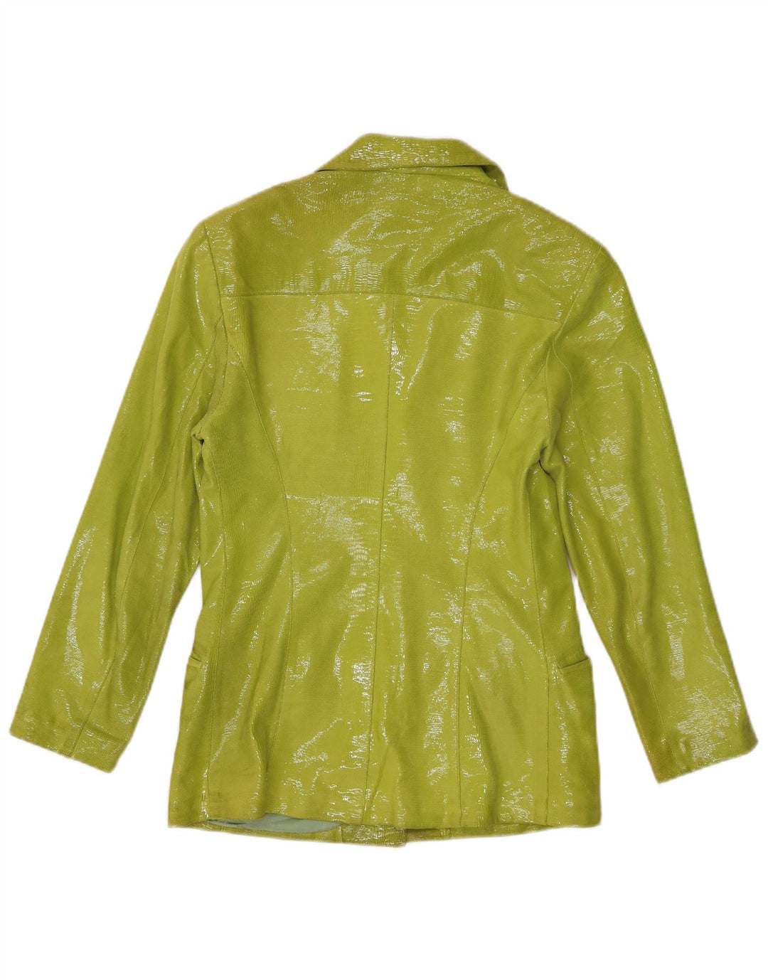 Jachetă vintage pentru femei, cu 3 nasturi, cu imprimeu animal verde, IT 40