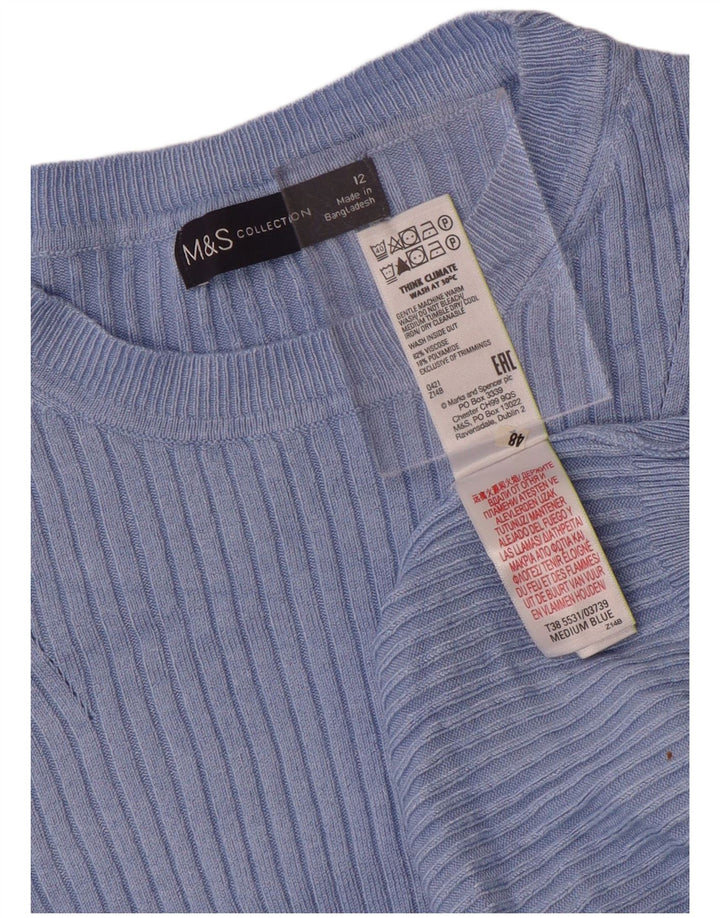 Pulover pentru femei Marks & Spencer cu decolteu cu barca UK 12 Medium Blue