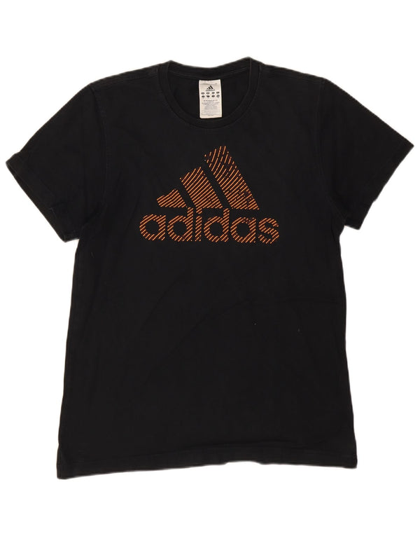 Tricou grafic Adidas pentru bărbați Top mediu negru bumbac