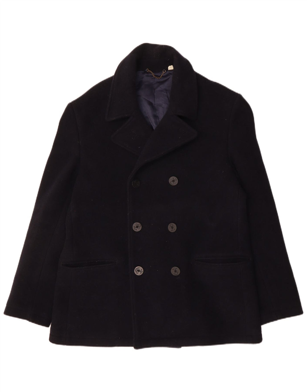JACK WILLS Mens Pea Coat UK 42 XL Navy Blue