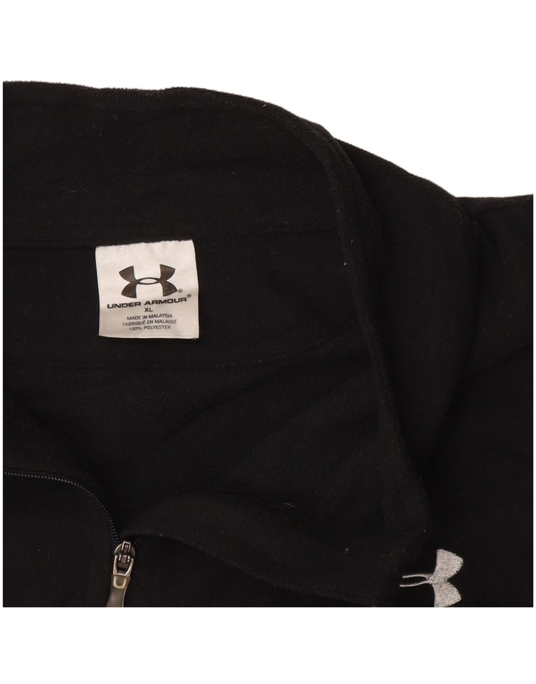 Top de trening UNDER ARMOUR pentru femei, cu fermoar și gât, cu pulover, UK 18 XL, bleumarin