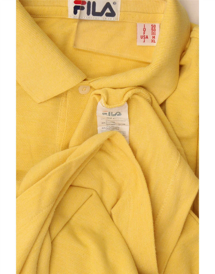 Tricou Polo Fila Bărbați IT 50 Bumbac Galben Mediu
