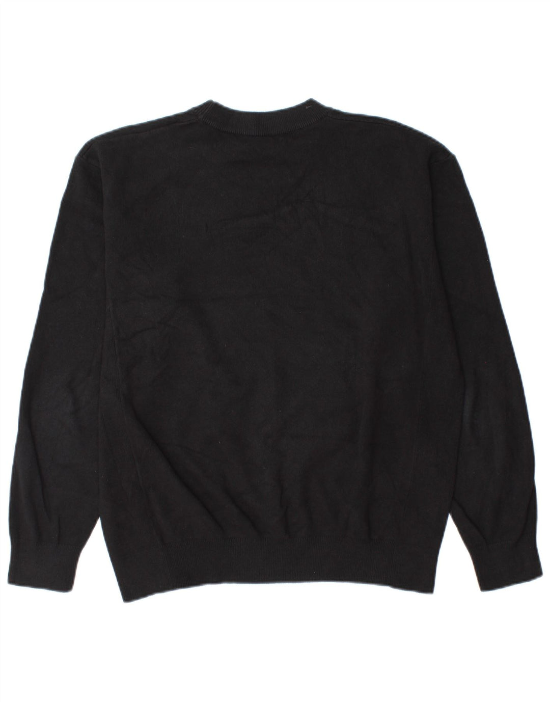 Pulover pentru bărbați Zara, cu gât crew, bumbac mediu negru