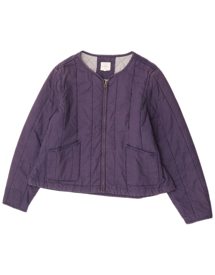 Jachetă matlasată pentru femei Fat Face UK 18 XL, bumbac bleumarin