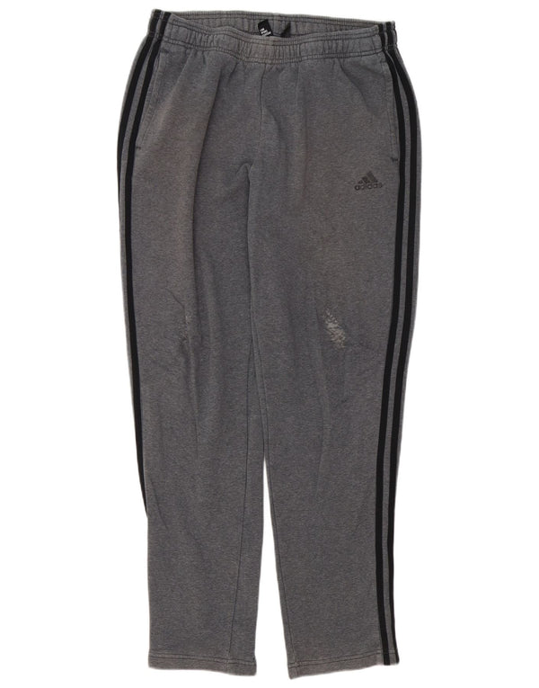Pantaloni de trening Adidas pentru bărbați, mari, gri, bumbac