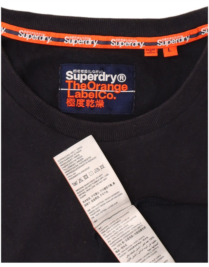 Tricou SUPERDRY pentru bărbați Top mare, negru, bumbac, clasic