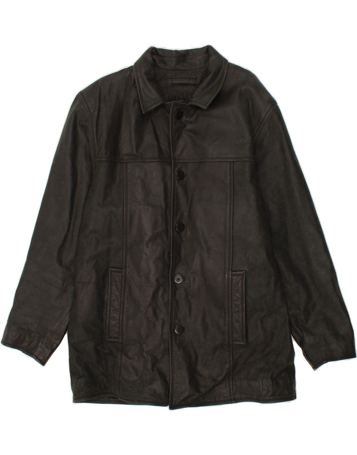 REMUS Mens Leather Jacket UK 42 XL Black Leather Vintage Remus and Second-Hand Remus from Messina Hembry 