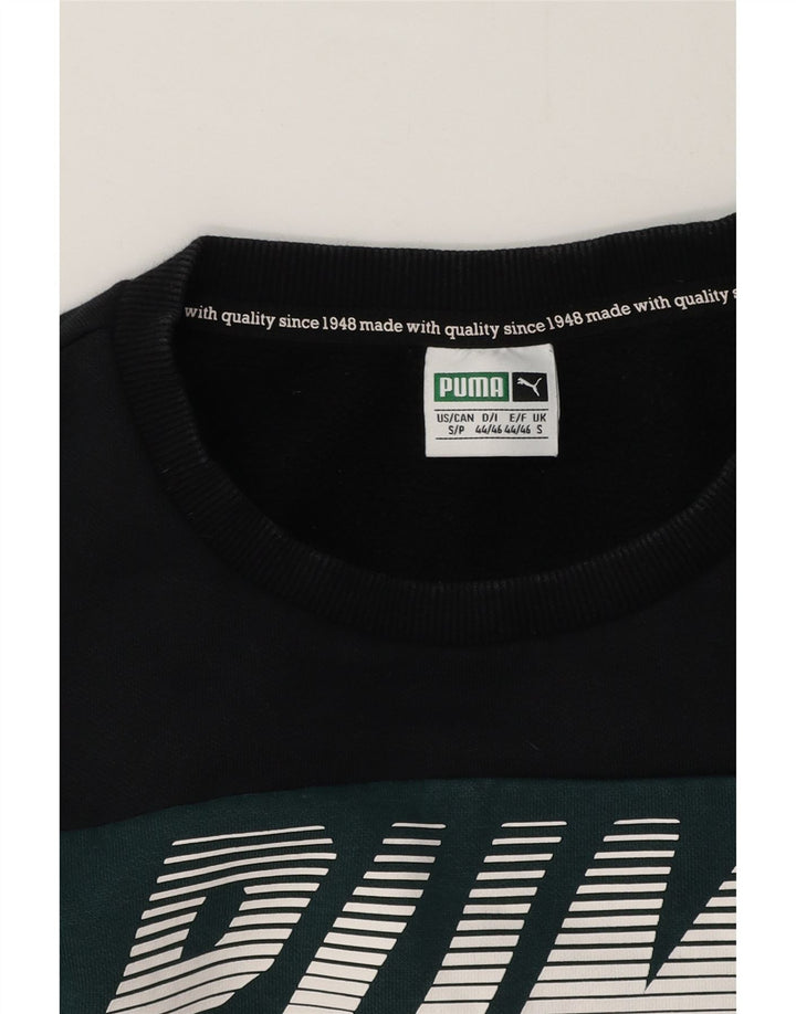 Pulover grafic pentru bărbați Puma, mic, negru, color block
