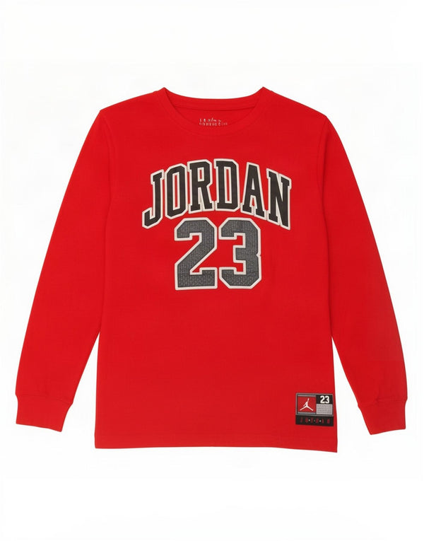 Jordan Boys Graphic Top cu mânecă lungă 13-14 ani XL bumbac roșu