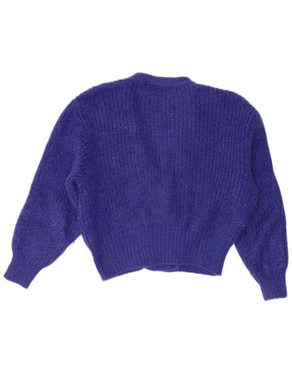 Pulover cardigan St Michael pentru femei UK 12/14 Medium Blue Mohair