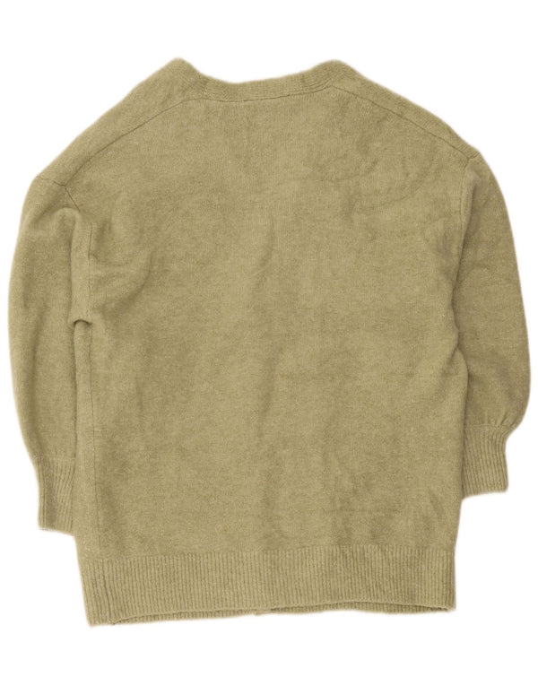 Pulover cardigan supradimensionat pentru femei Zara UK 10 Mic Kaki Acrilic