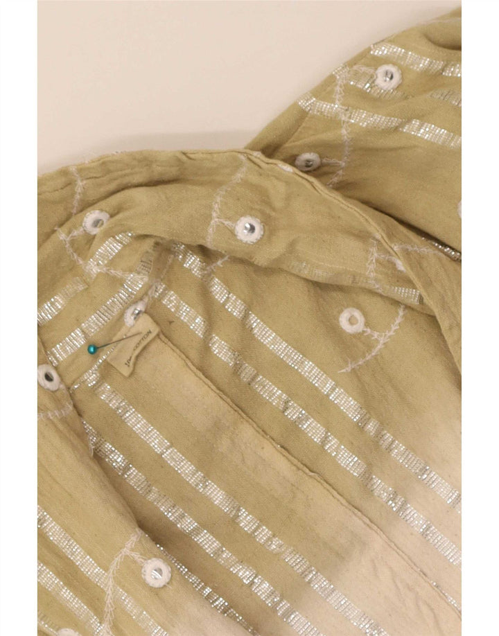 Top cardigan vintage pentru femei cu mâneci 3/4 UK 12 mediu multicolor