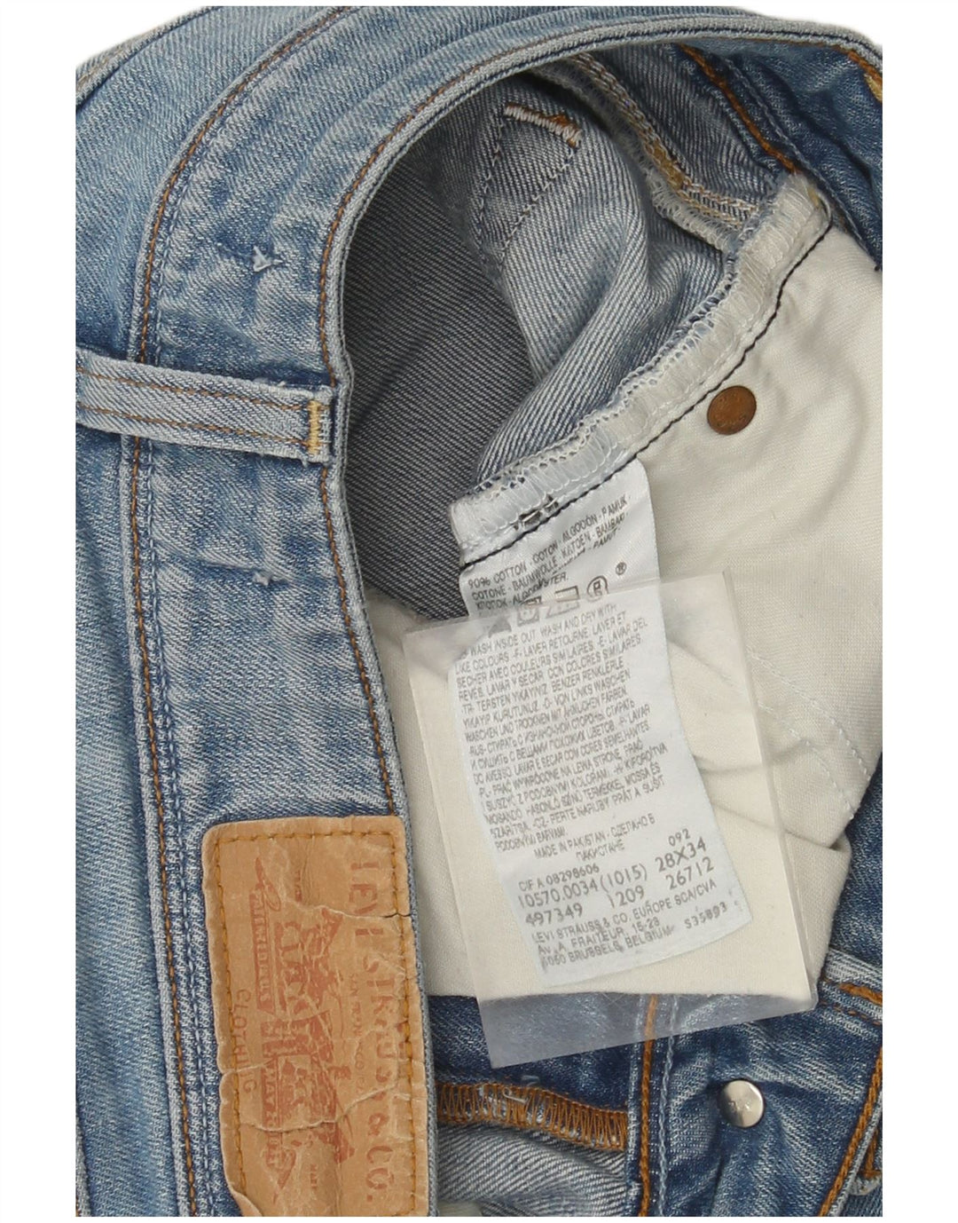 Blugi Levi's 570 drepte pentru femei W28 L30 bumbac albastru