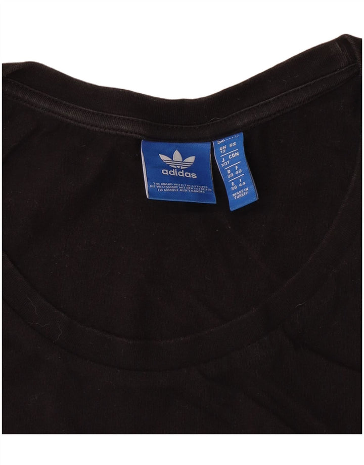 Vesta crop grafică pentru femei Adidas UK 12 Medium Black