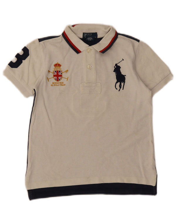 Polo Ralph Lauren Boys Short Sleeve Shirt 5-6 Years White Colourblock